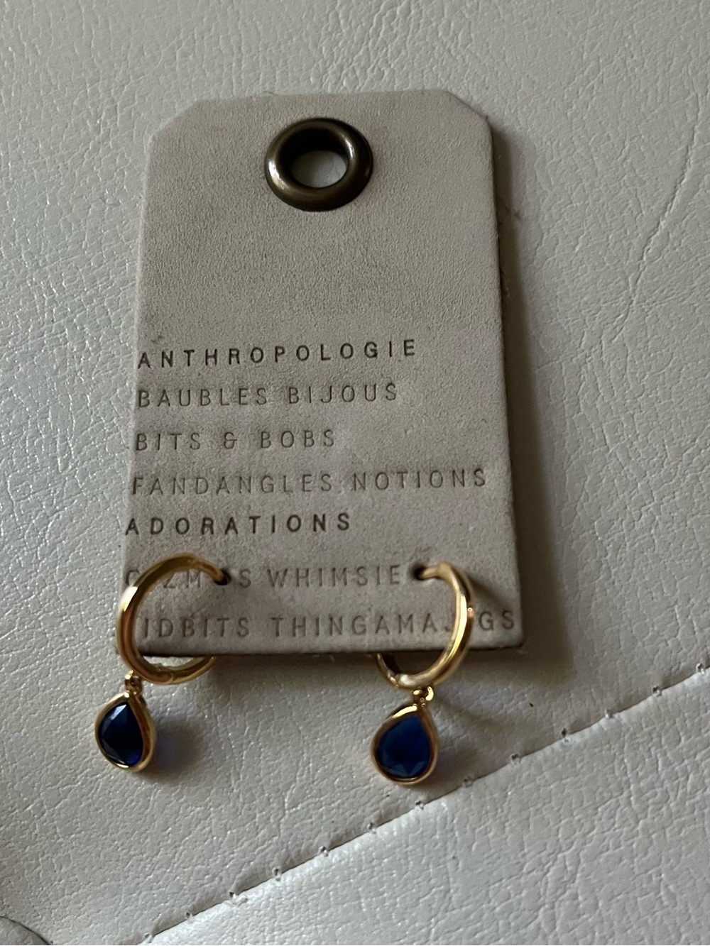 Anthropologie Huggie Charm Earrings